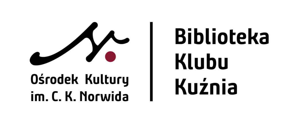 BKK-RGB Logotyp Biblioteki Klubu Kuźnia Ośrodka Kultury imienia Cypriana Kamila Norwida.