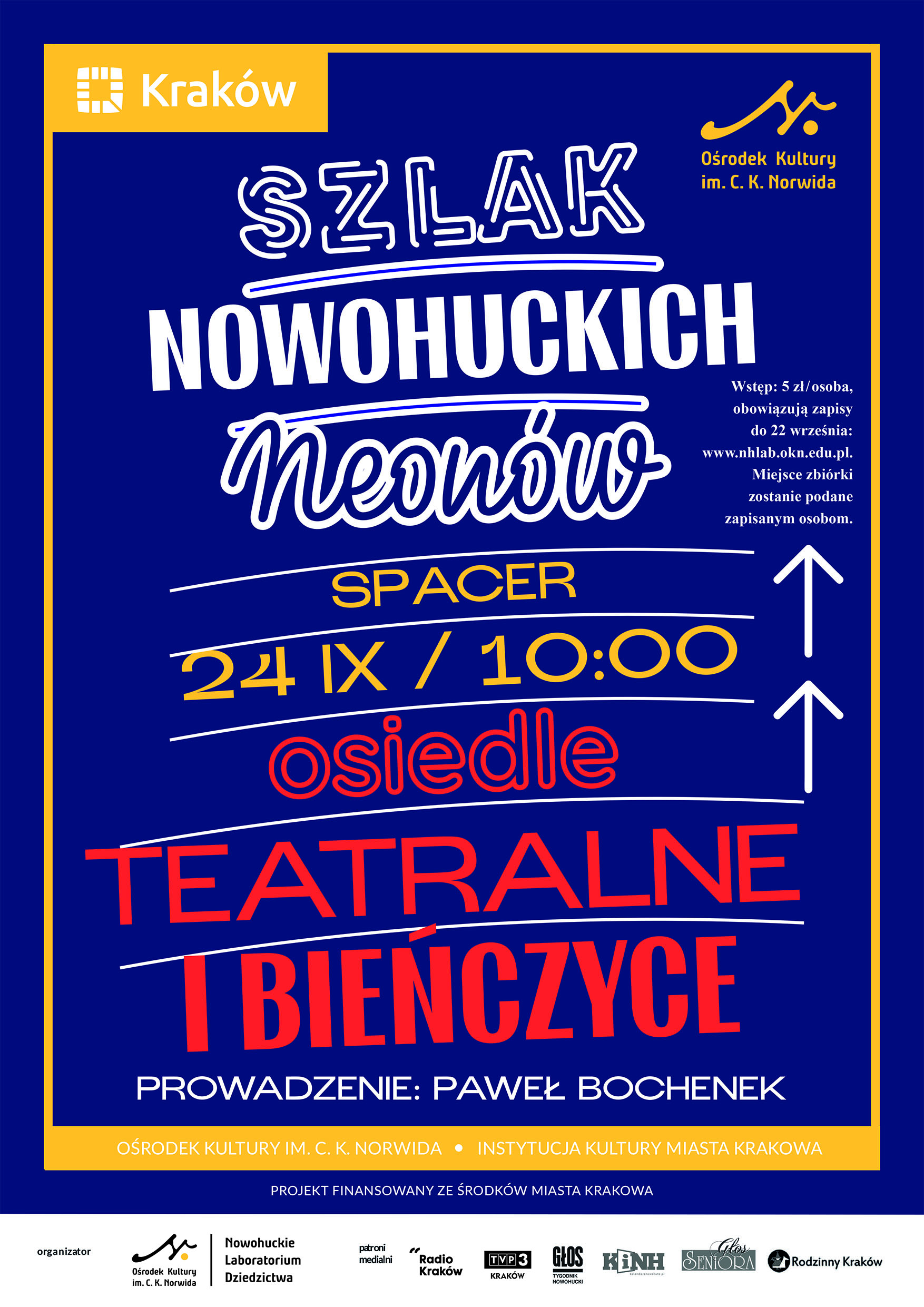 Plakat "Szlak nowohuckich neonów"