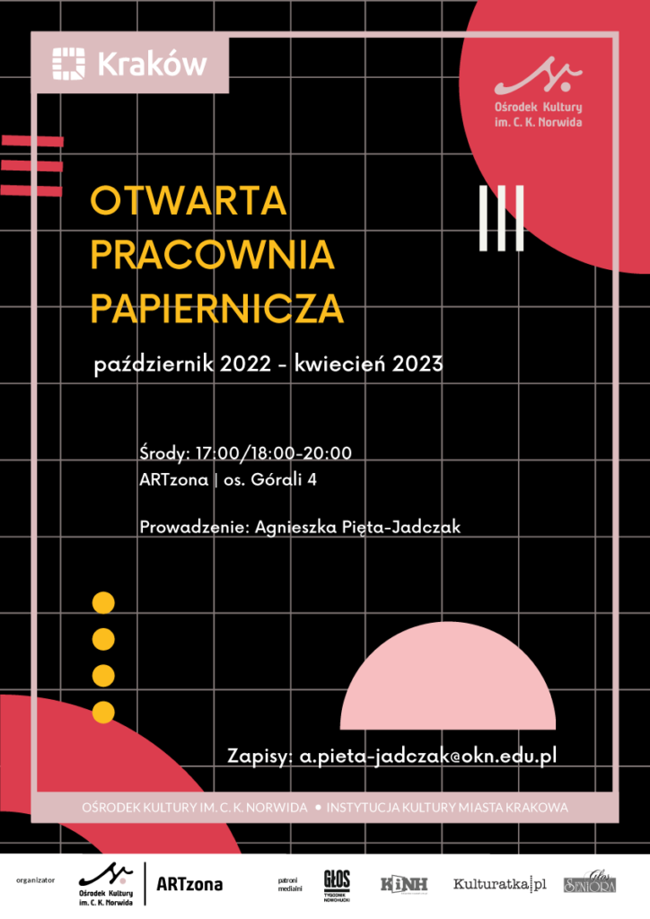 pracownia-papieru Grafika informacyjna. Otwarta pracownia papiernicza.