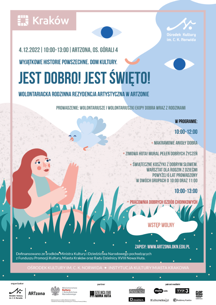 Jest dobro, jest swieto_plakat Plakat wydarzenia Jest Dobro! Jest święto! Rezydencje Rodzinne w ARTzonie.
