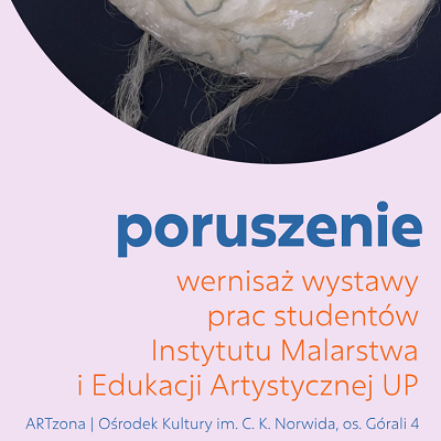 wystawa-poruszenie_coverWWW Różowa plansza z fragmentem pracy z waty. Poruszenie. wernisaż wystawy. Więcej informacji w rozwinięciu wpisu.